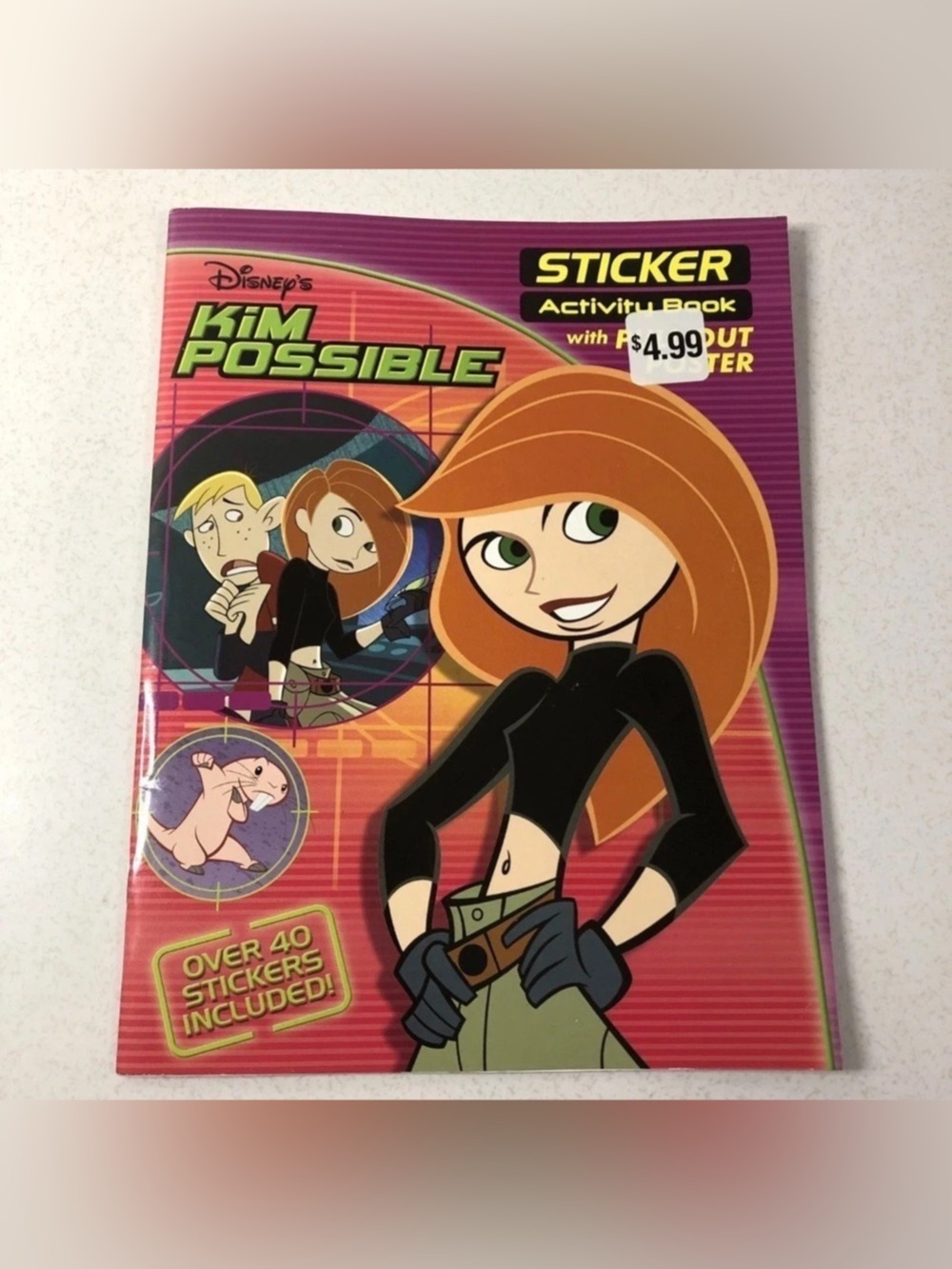 Disney’s Kim Possible Sticker Activity Book 2004 Vintage